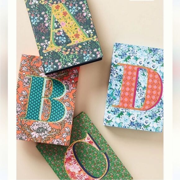 Anthropologie NWT OMARI MONOGRAM JOURNAL LETTER I - Picture 1 of 6